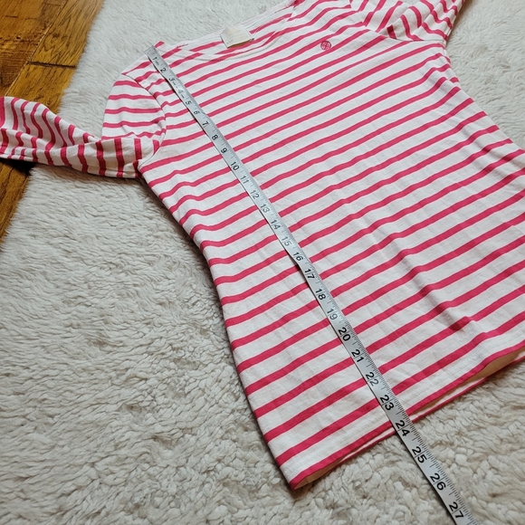 Lilly Pulitzer x Saint James Miniquidame Tee Shirt Rose Soleil Stripes Women's 6 - Picture 10 of 11